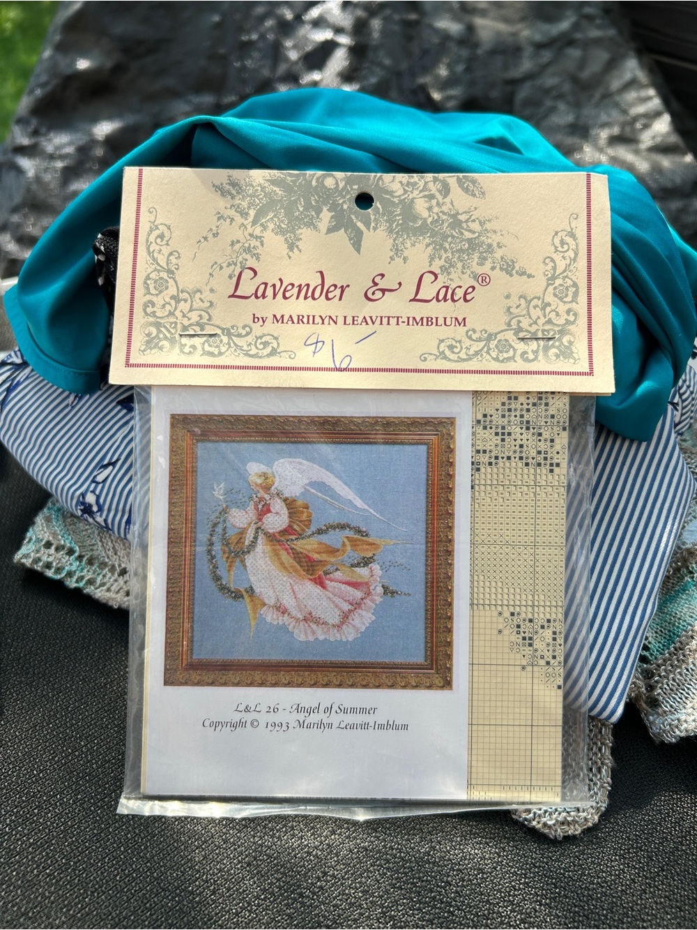 "Angel of Summer" Cross Stitch Kit - Blue